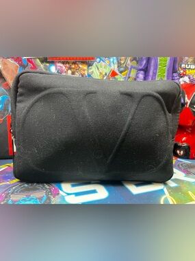 Valentino Black Cosmetic Pouch - Structured Silhouette